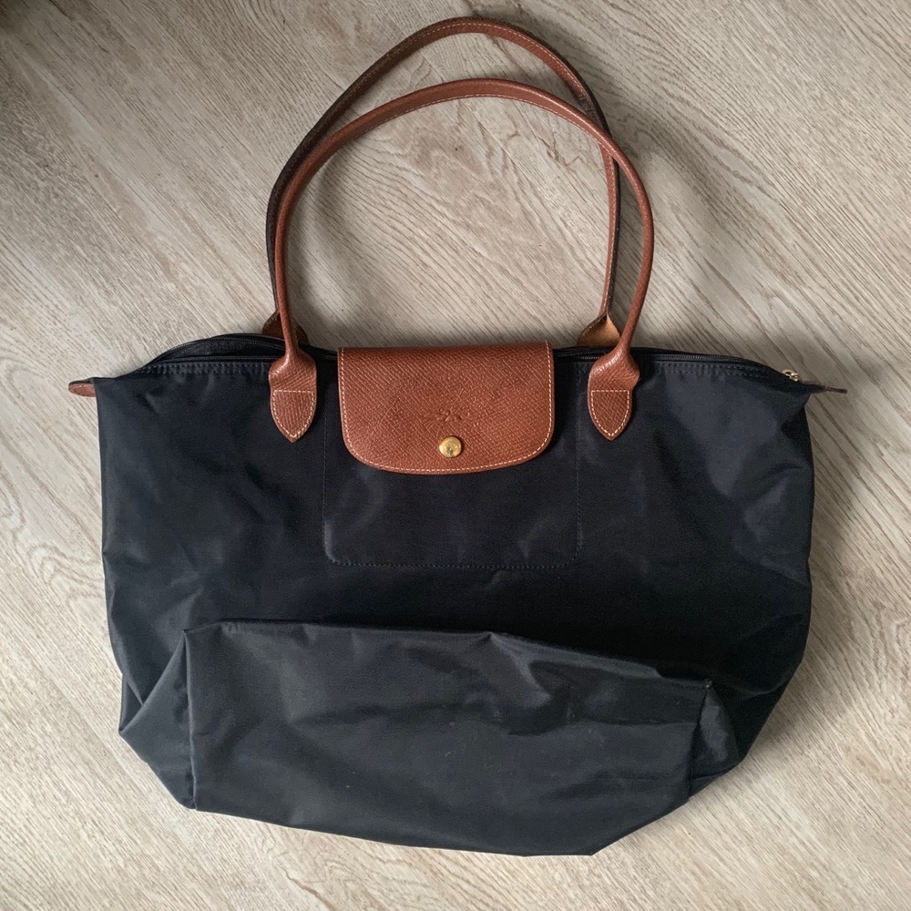 LONGCHAMP LARGE LE PLIAGE TOTE BLACK